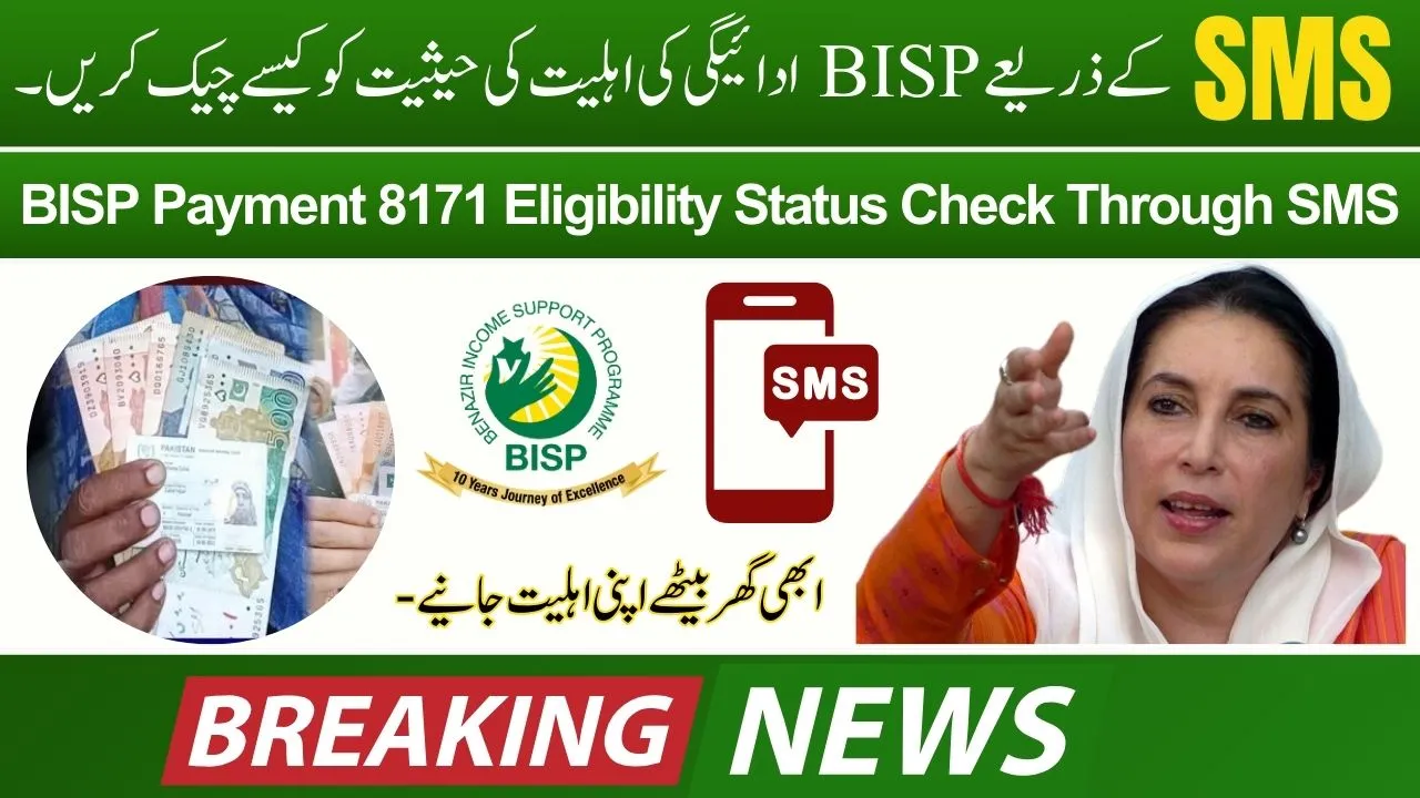 BISP Payment 8171 SMS Service for Checking Eligibility Status in 2025 New Method